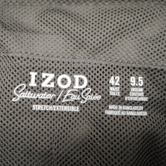 NWT Izod Men's Size 42 Grey 4 Way Stretch UPF50 Quick Dry Classic Fit Shorts - Picture 3 of 15